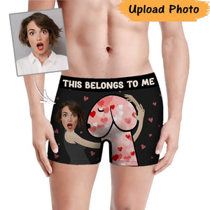 Personalized Upload Your Photo This Belongs To Me  Valentine's Day Gift Men Underwear Printed HN24213