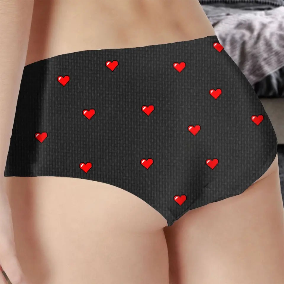 Personalized Property Of A Grumpy Old Firefighter Valentine's Day Gift Women's Low Waist Underwear Printed VQ24211
