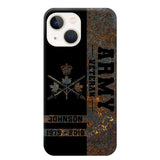 Personalized Canadian Army Veteran Canadian Army Logo Custom Name & Time Phonecase Printed QTKH241089