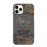 Personalized Retired US Firefighter Custom Service Time Phonecase Printed QTKH241100