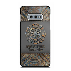 Personalized Retired US Firefighter Custom Service Time Phonecase Printed QTKH241100