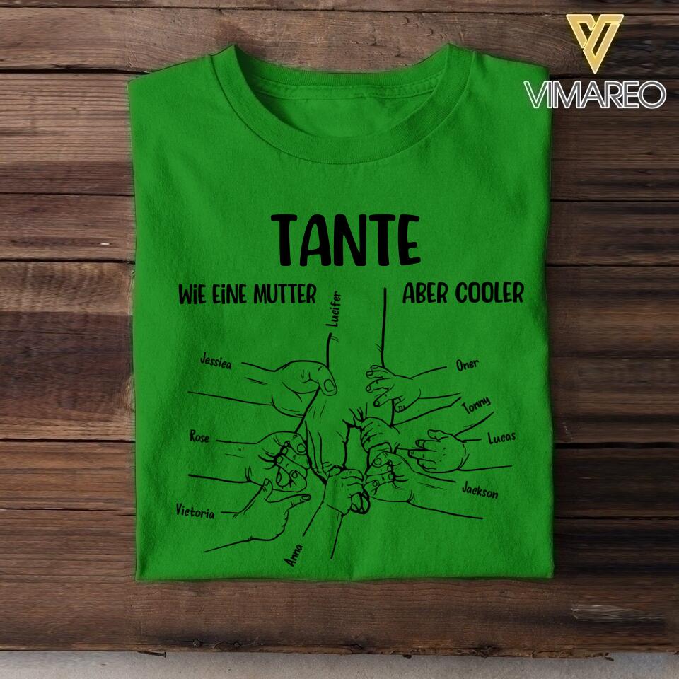 PERSONALIZED TANTE AUNTIE KIDS NUMBERS T-SHIRT