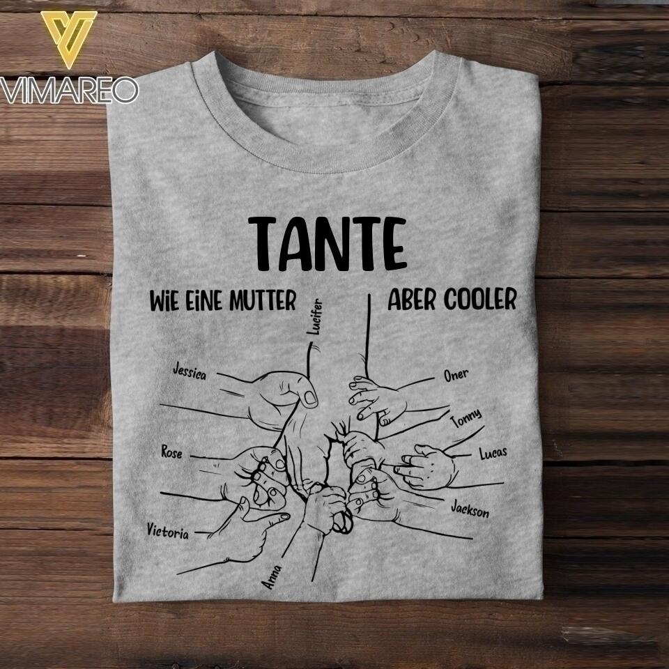 PERSONALIZED TANTE AUNTIE KIDS NUMBERS T-SHIRT