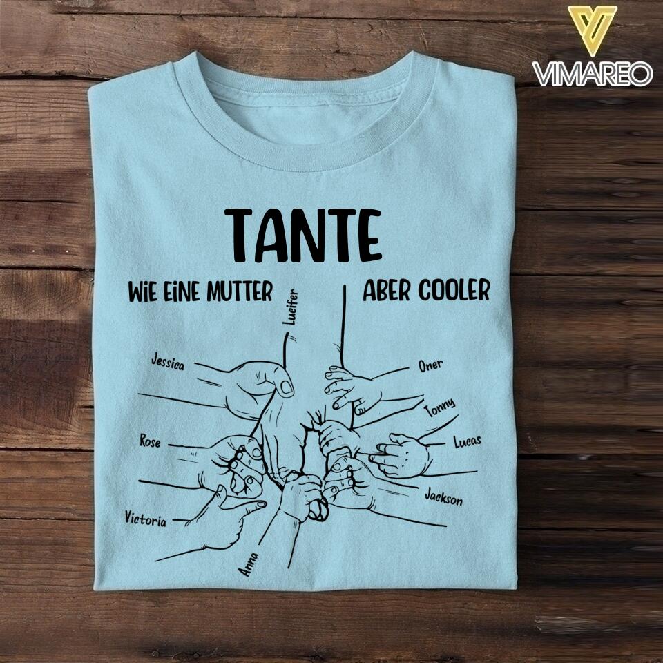 PERSONALIZED TANTE AUNTIE KIDS NUMBERS T-SHIRT