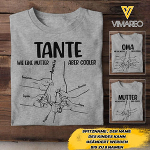 PERSONALIZED TANTE AUNTIE KIDS NUMBERS T-SHIRT