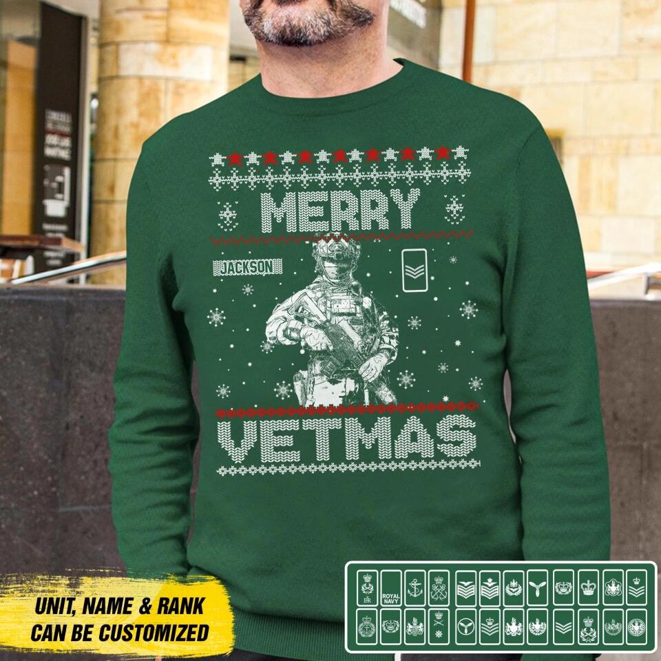 Personalized British Veterans/Soldier Crew Neck Sweatshirt Printed 22OCT-DT12