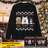 Personalized Dog Lover Christmas Crew Neck Sweatshirt Printed 22OCT-HY13