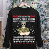 Personalized Grumpy Old Australian Veterans/Soldier  Christmas Crew Neck Sweatshirt Printed 22OCT-HQ14