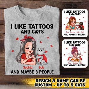 Personalized I Like Tattoos And Cat Shirt Printed 22NOV-HQ07