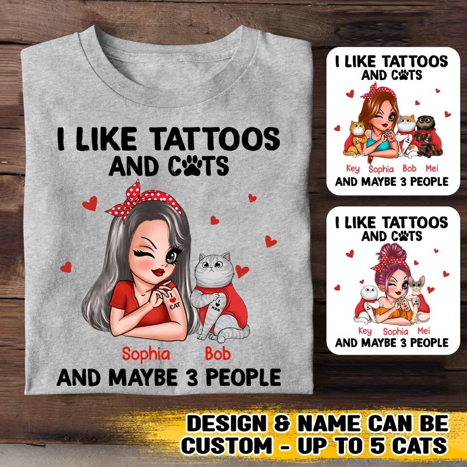 Personalized I Like Tattoos And Cat Shirt Printed 22NOV-HQ07