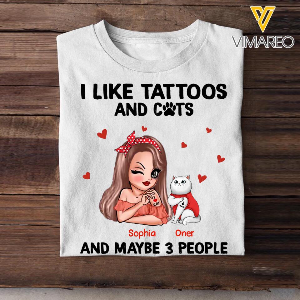 Personalized I Like Tattoos And Cat Shirt Printed 22NOV-HQ07