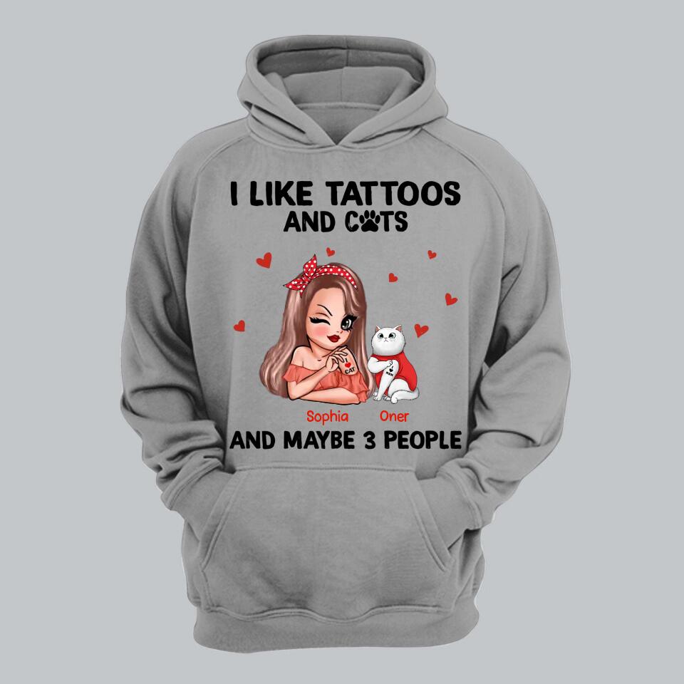 Personalized I Like Tattoos And Cat Shirt Printed 22NOV-HQ07