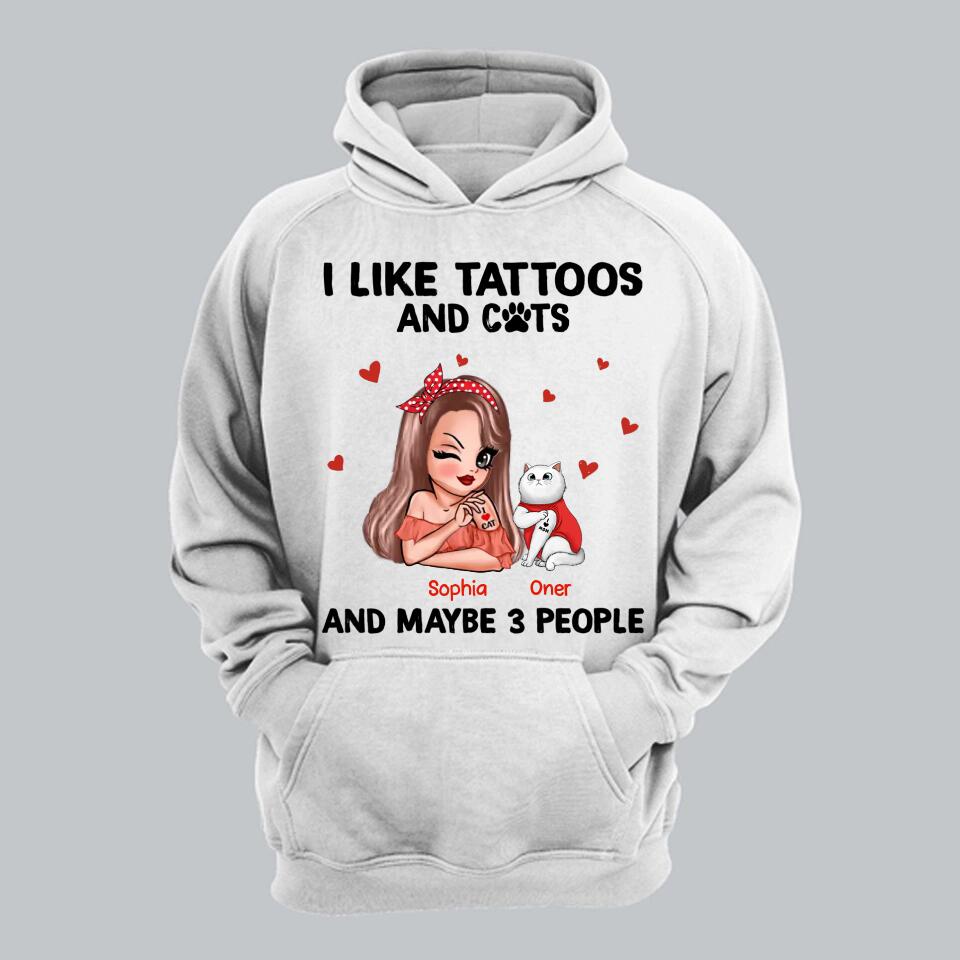 Personalized I Like Tattoos And Cat Shirt Printed 22NOV-HQ07