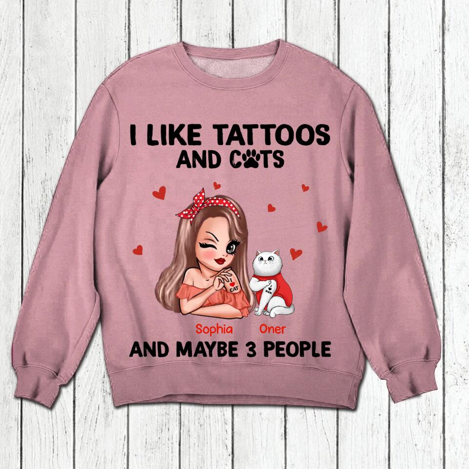 Personalized I Like Tattoos And Cat Shirt Printed 22NOV-HQ07
