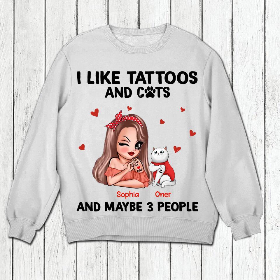 Personalized I Like Tattoos And Cat Shirt Printed 22NOV-HQ07