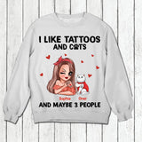 Personalized I Like Tattoos And Cat Shirt Printed 22NOV-HQ07