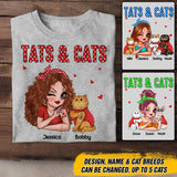 Personalized Tats & Cats Girl Love Tattoos And Cat Shirt Printed 22NOV-DT07