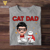 Personalized Cat Dad I Love Cat Tshirt Printed 22NOV-DT07