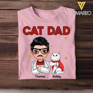 Personalized Cat Dad I Love Cat Tshirt Printed 22NOV-DT07