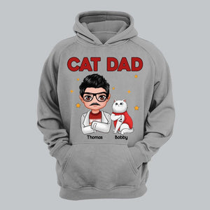 Personalized Cat Dad I Love Cat Tshirt Printed 22NOV-DT07