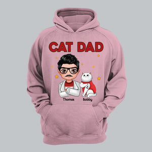 Personalized Cat Dad I Love Cat Tshirt Printed 22NOV-DT07