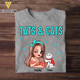 Personalized Tats & Cats Girl Love Tattoos And Cat Shirt Printed 22NOV-DT07