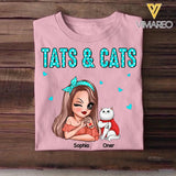 Personalized Tats & Cats Girl Love Tattoos And Cat Shirt Printed 22NOV-DT07