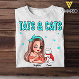 Personalized Tats & Cats Girl Love Tattoos And Cat Shirt Printed 22NOV-DT07