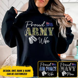 Personalized Proud Australian Army Wife Grandma Mommy Rank With Name Camo Hoodie Or Tshirt Printed 22NOV-DT10