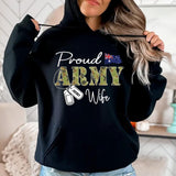 Personalized Proud Australian Army Wife Grandma Mommy Rank With Name Camo Hoodie Or Tshirt Printed 22NOV-DT10