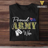 Personalized Proud Australian Army Wife Grandma Mommy Rank With Name Camo Hoodie Or Tshirt Printed 22NOV-DT10