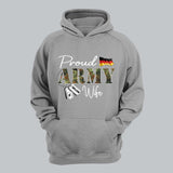 Personalized Proud German Army Wife Grandma Mommy Rank With Name Camo Hoodie Or Tshirt Printed 22NOV-DT10