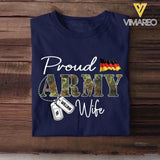 Personalized Proud German Army Wife Grandma Mommy Rank With Name Camo Hoodie Or Tshirt Printed 22NOV-DT10