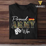 Personalized Proud German Army Wife Grandma Mommy Rank With Name Camo Hoodie Or Tshirt Printed 22NOV-DT10