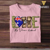 Personalized Love My Australian Veteran Husband Tshirt Hoodie Or Sweatshirt Printed QTHQ1211