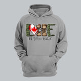Personalized Love My Canadian Veteran Husband Tshirt Hoodie Or Sweatshirt Printed QTHQ1211