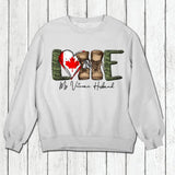 Personalized Love My Canadian Veteran Husband Tshirt Hoodie Or Sweatshirt Printed QTHQ1211