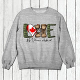 Personalized Love My Canadian Veteran Husband Tshirt Hoodie Or Sweatshirt Printed QTHQ1211