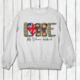 Personalized Love My UK Veteran Husband Tshirt Hoodie Or Sweatshirt Printed QTHQ1211