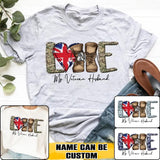 Personalized Love My UK Veteran Husband Tshirt Hoodie Or Sweatshirt Printed QTHQ1211