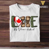 Personalized Love My Canadian Veteran Husband Tshirt Hoodie Or Sweatshirt Printed QTHQ1211