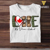 Personalized Love My Canadian Veteran Husband Tshirt Hoodie Or Sweatshirt Printed QTHQ1211
