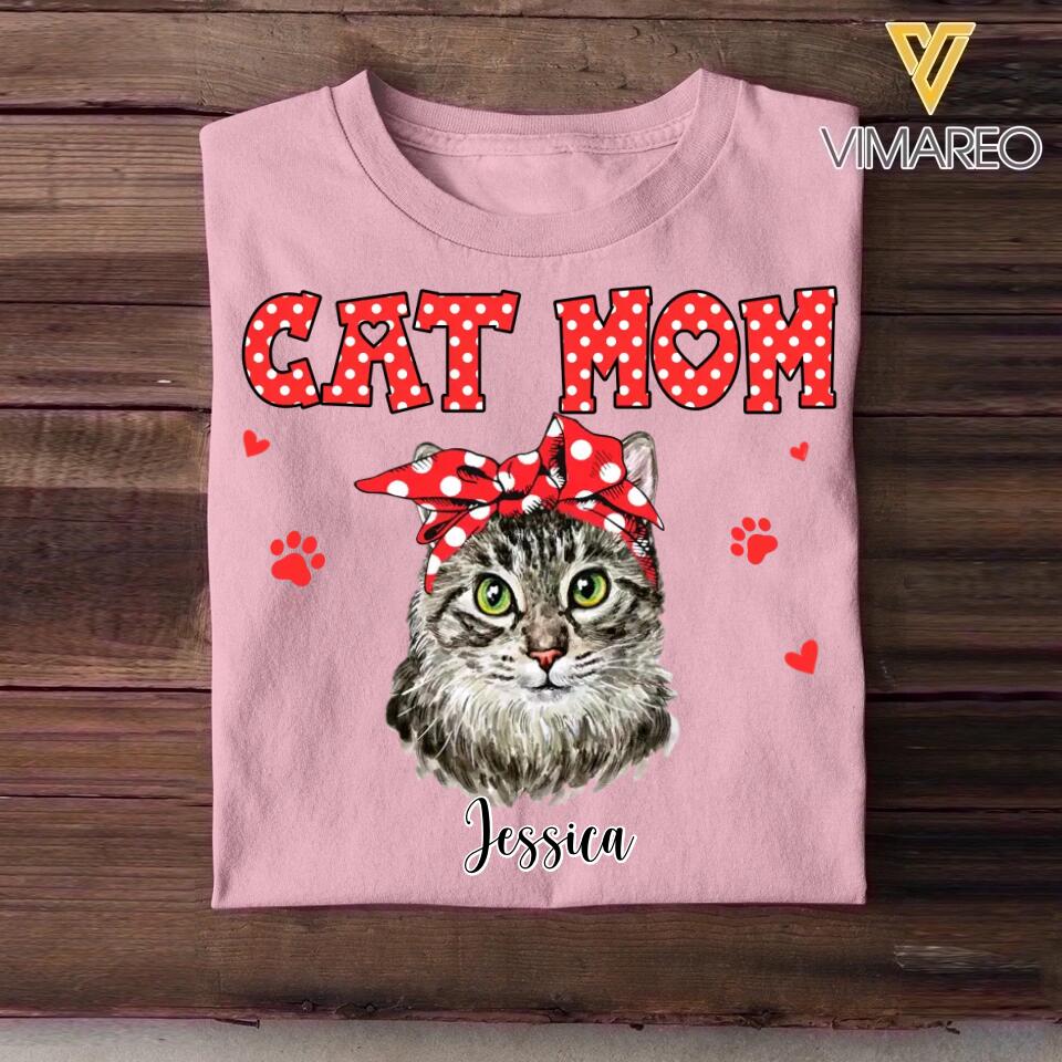 Personalized Cat Mom Tshirt Hoodie Or Sweatshirt Printed 22NOV-DT12