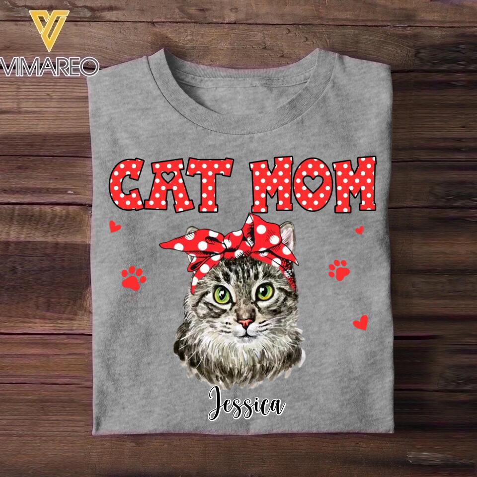 Personalized Cat Mom Tshirt Hoodie Or Sweatshirt Printed 22NOV-DT12