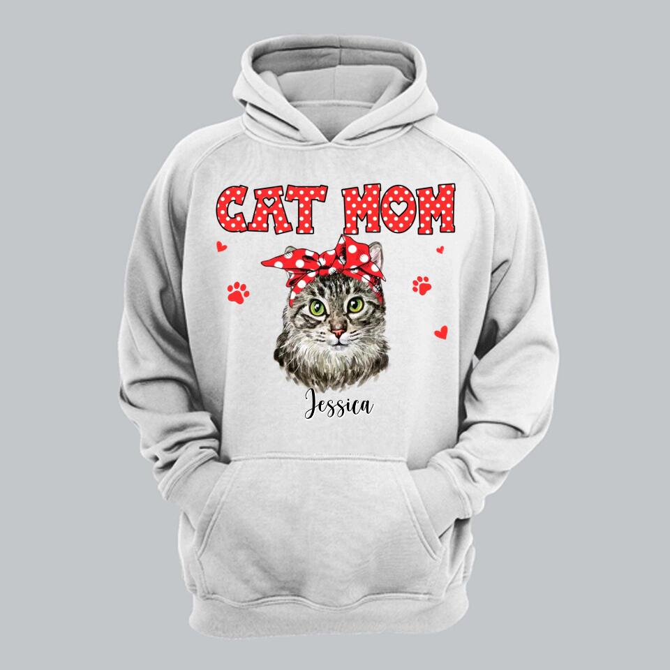 Personalized Cat Mom Tshirt Hoodie Or Sweatshirt Printed 22NOV-DT12