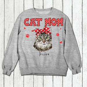 Personalized Cat Mom Tshirt Hoodie Or Sweatshirt Printed 22NOV-DT12