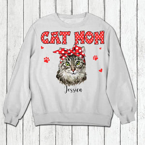 Personalized Cat Mom Tshirt Hoodie Or Sweatshirt Printed 22NOV-DT12