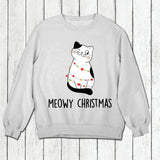 Personalized Meowy Christmas Cat Lovers Tshirt Hoodie Or Sweatshirt Printed QTH2511