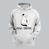 Personalized Meowy Christmas Cat Lovers Tshirt Hoodie Or Sweatshirt Printed QTH2511