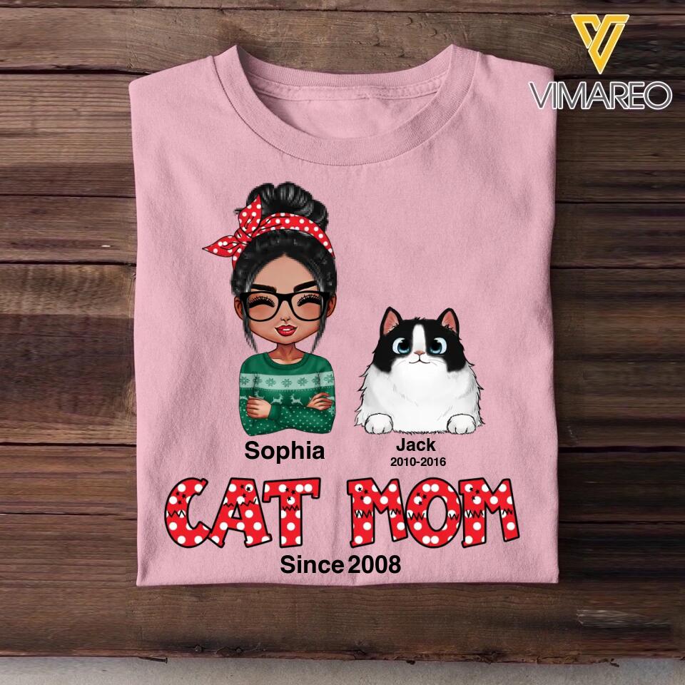 Personalized Cat Mom Shirt Printed 22NOV-HQ29